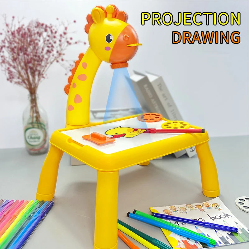 Kids Drawing Projector Toy with Light & Music