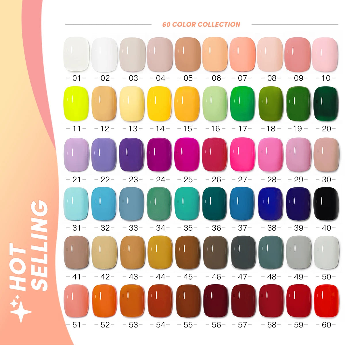 6-Piece UV LED Gel Polish Set - Semi-Permanent Nail Art Kit (15ml)