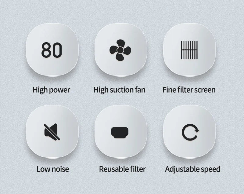 Nail Dust Collector – Powerful Nail Vacuum Fan 80W Dust Collector with Reusable Filter