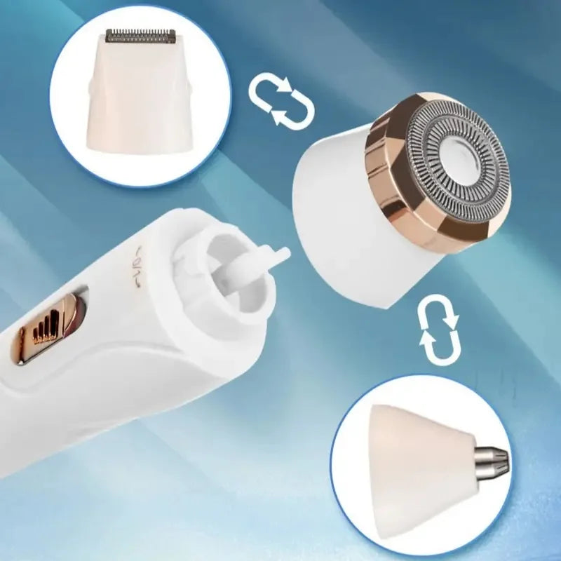 3-in-1 Electric Hair Removal Set - USB Rechargeable Trimmer for Nose, Body & Face