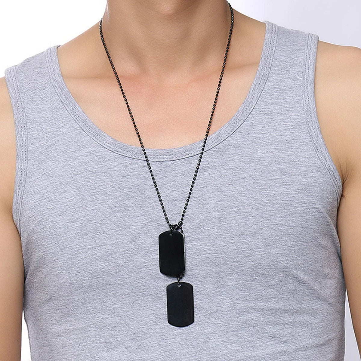 Military Dog Tag Necklace - Stainless Steel
