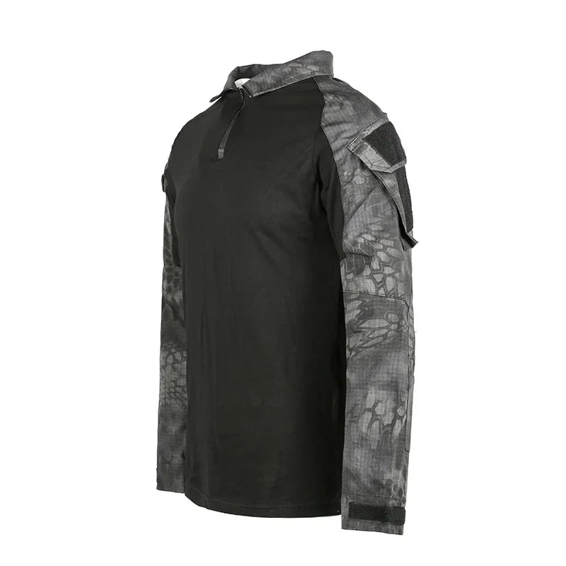 Outdoor Tactical Hiking Long Sleeve Shirt - Camouflage Combat Tee