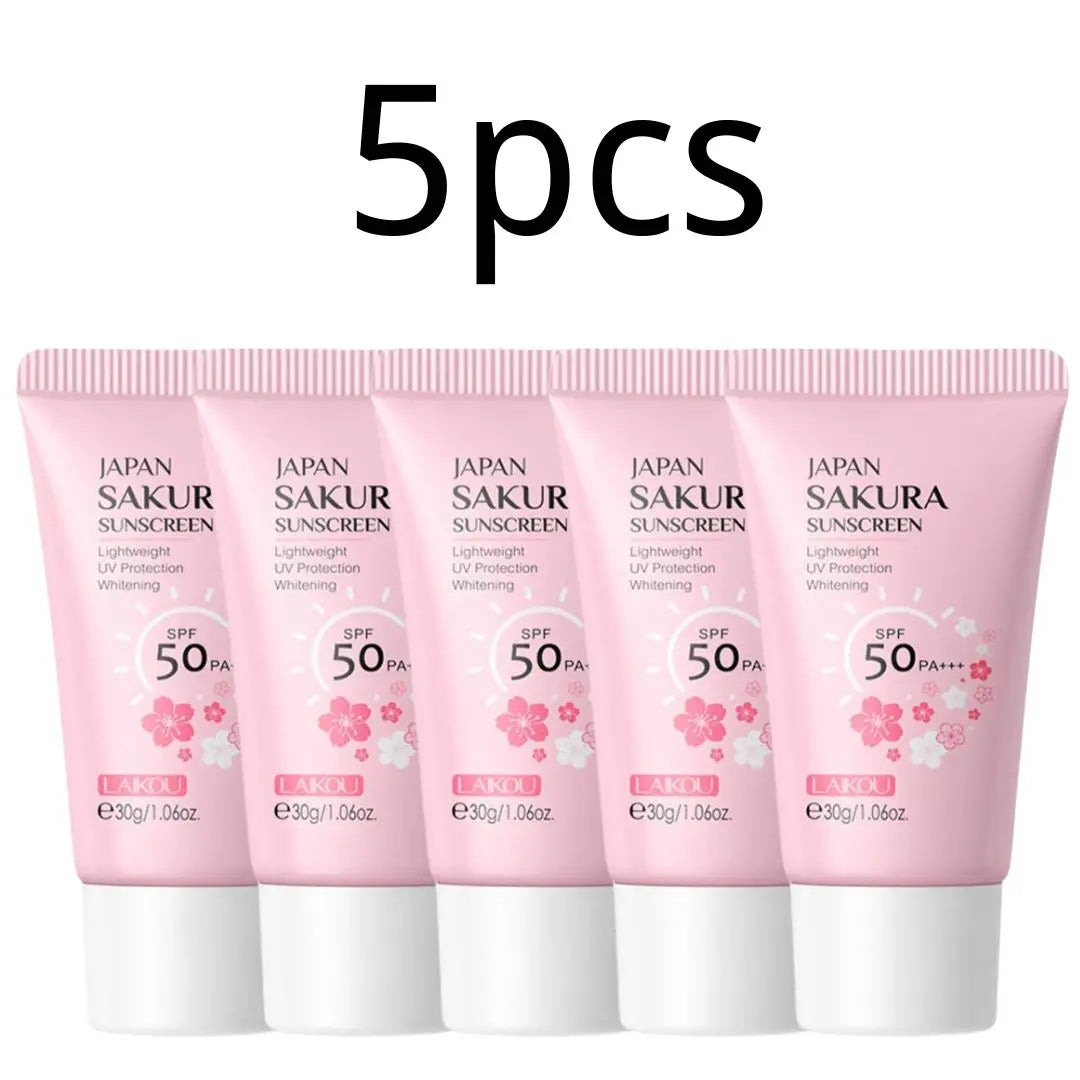 Sakura Sunscreen Cream SPF50 - Moisturizing UV Protection for Face & Body