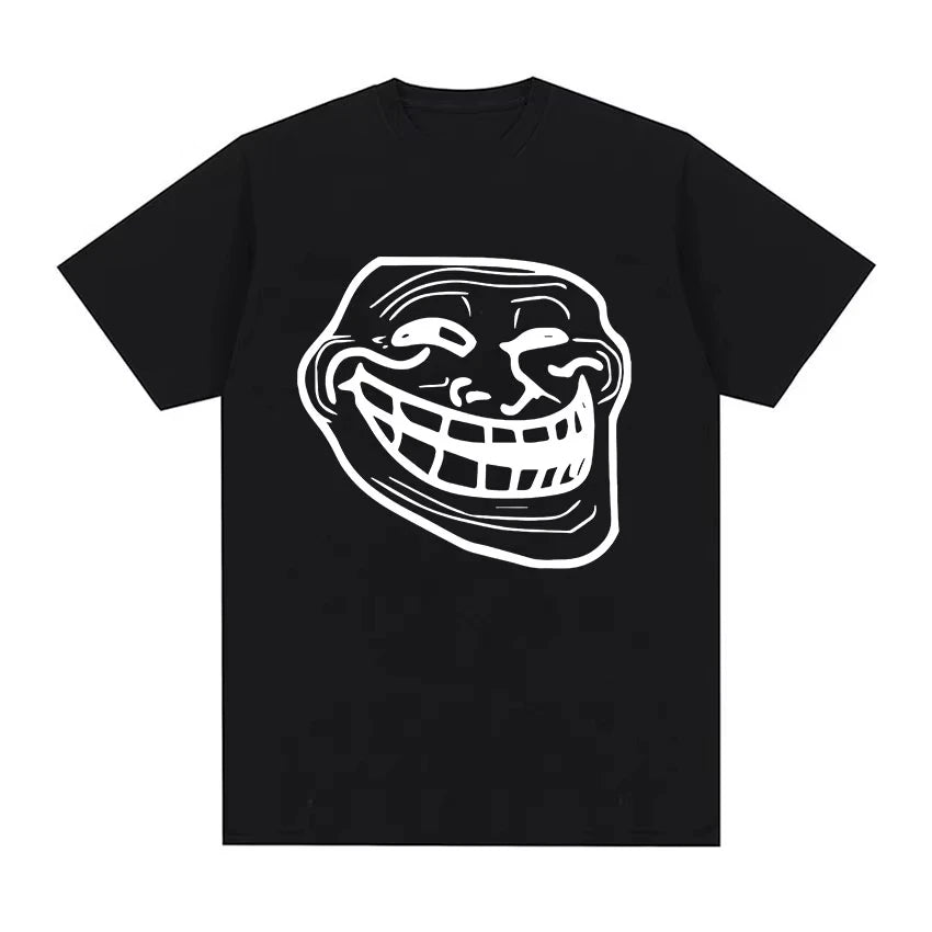 Funny Memes Troll Face T-Shirt - Retro Harajuku Streetwear Tee
