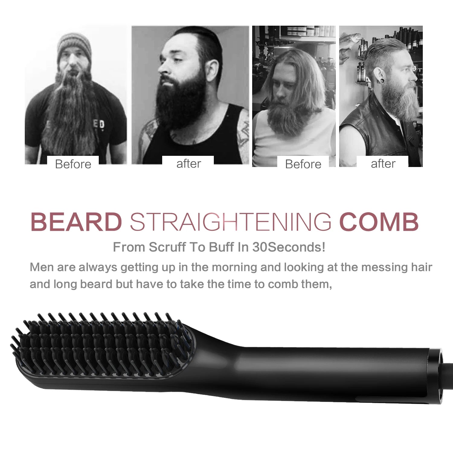 Electric Hair Straightening Brush with Ionic Technology
