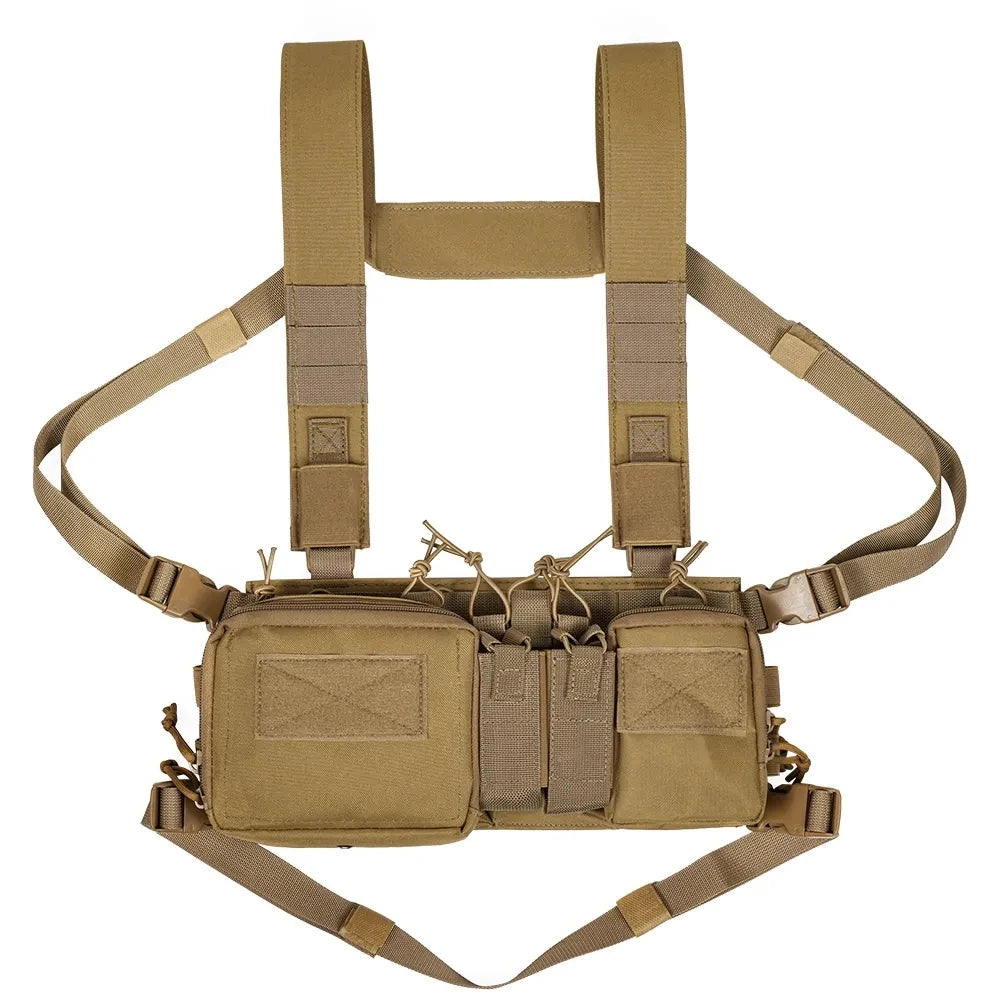 Tactical Chest Rig Vest - 500D Nylon Modular Gear for Airsoft & Hunting
