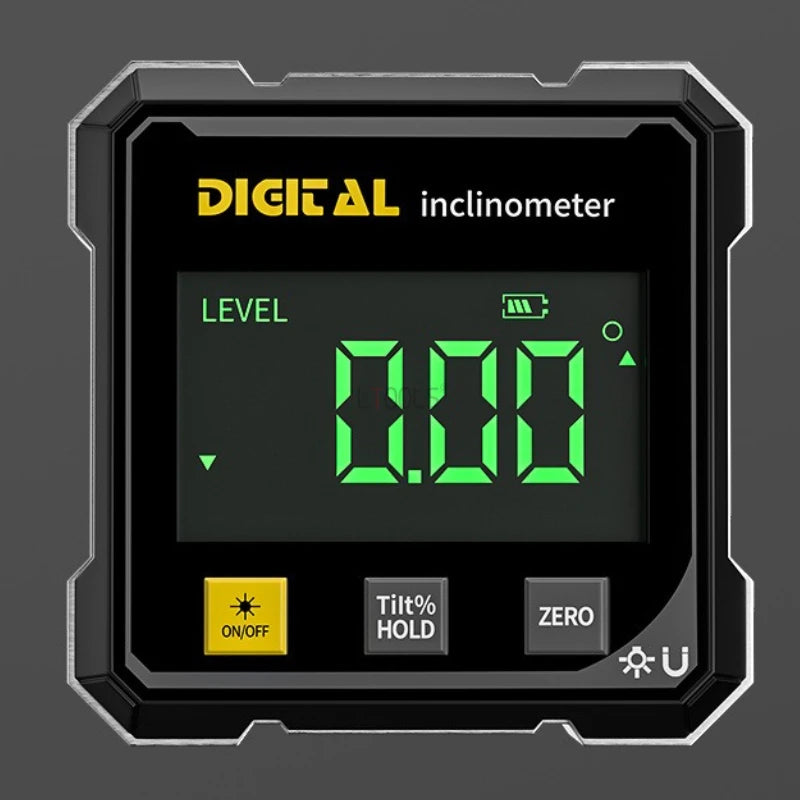 Outils pour le travail du bois : inclinomètre magnétique à double laser 4 faces, instrument de mesure d'angle numérique avec niveau laser de mesure d'inclinaison