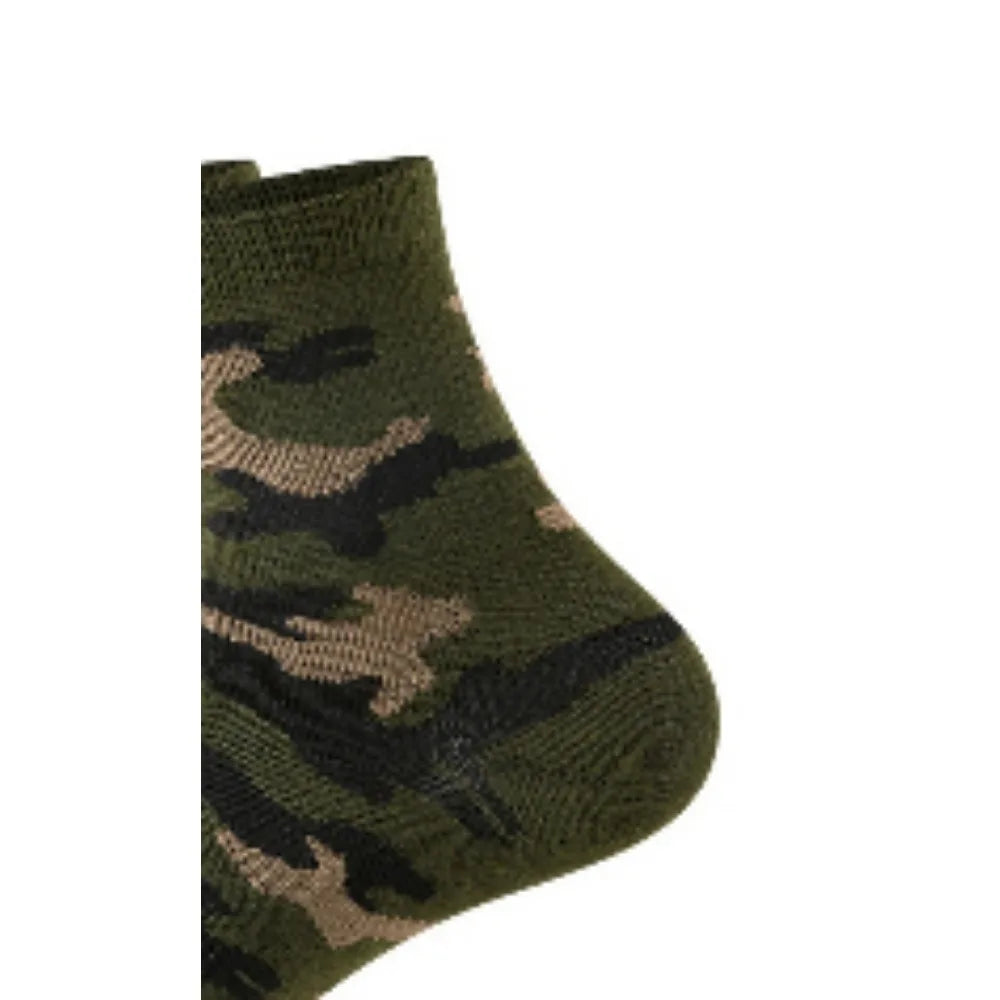 Accessoires de déguisement militaire : chaussettes camouflage vert armée (une paire)