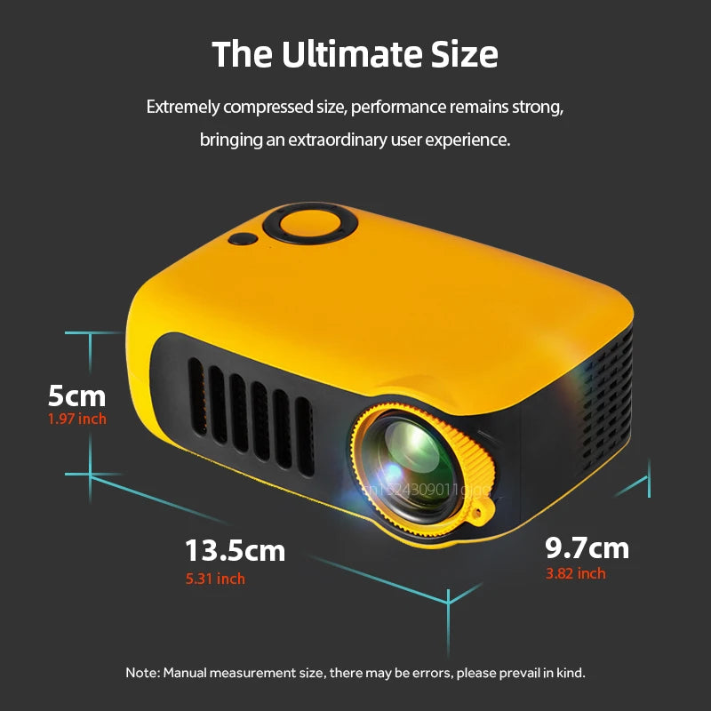 Portable LED Mini Projector - 1080P & 4K Support
