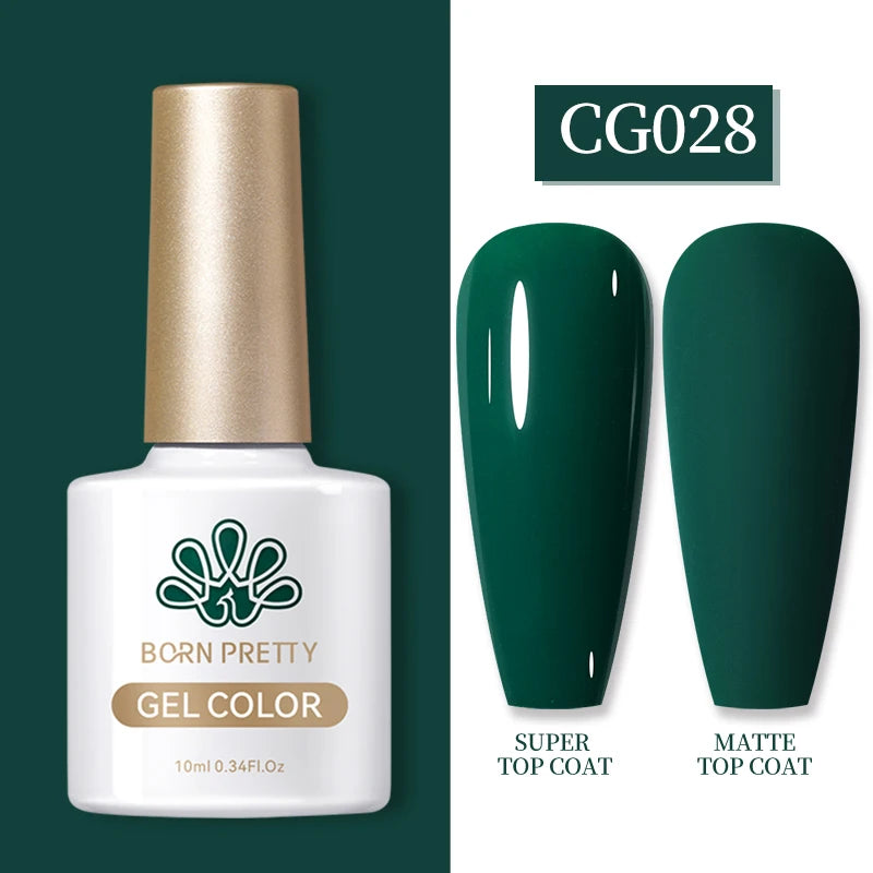 Vernis à ongles gel BORN PRETTY 10 ml, 130 couleurs, semi-permanent, semi-dissolvable, UV, base et top coat.