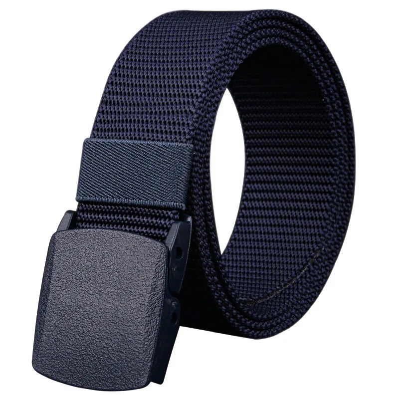 Ceinture militaire homme ajustable, ceinture tactique militaire pour le travail en extérieur et la chasse, avec boucle en plastique, 120 cm de longueur
