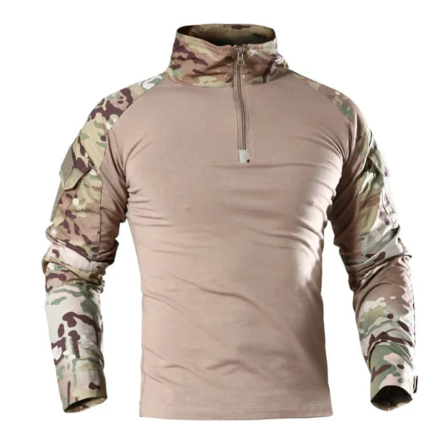 Outdoor Tactical Hiking Long Sleeve Shirt - Camouflage Combat Tee
