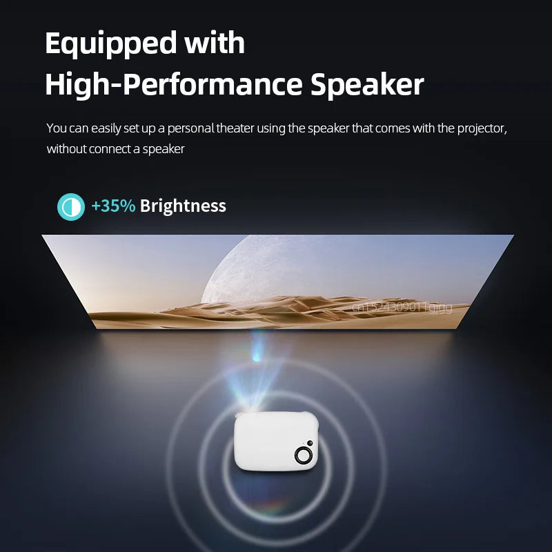 Portable LED Mini Projector - 1080P & 4K Support