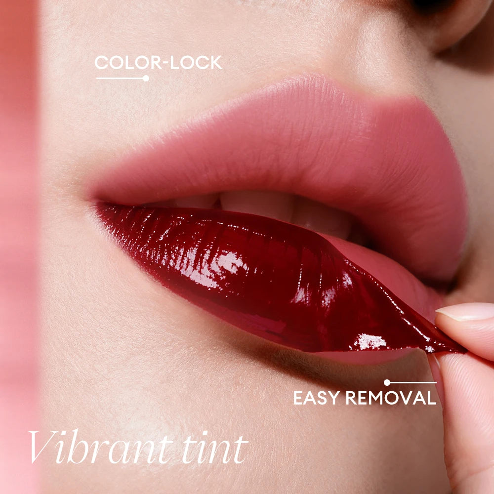 O.TWO.O Lip Stain Lip Tattoo Peel-off Highly Pigmented 48h Color-lock Waterproof Nourish Care Peel-off Lip Tint Lipstick Makeup