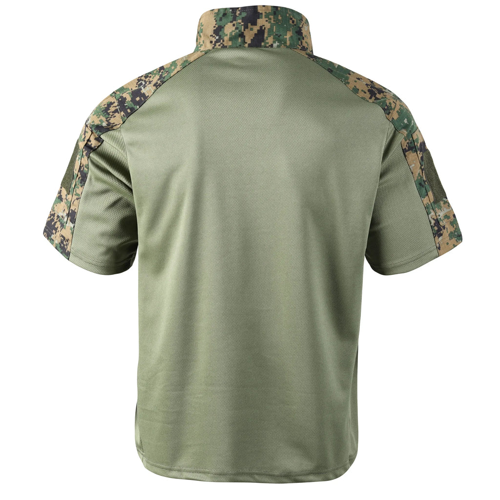 Camo Tactical Shirt Short Sleeve - Quick Dry Combat T-Shirt