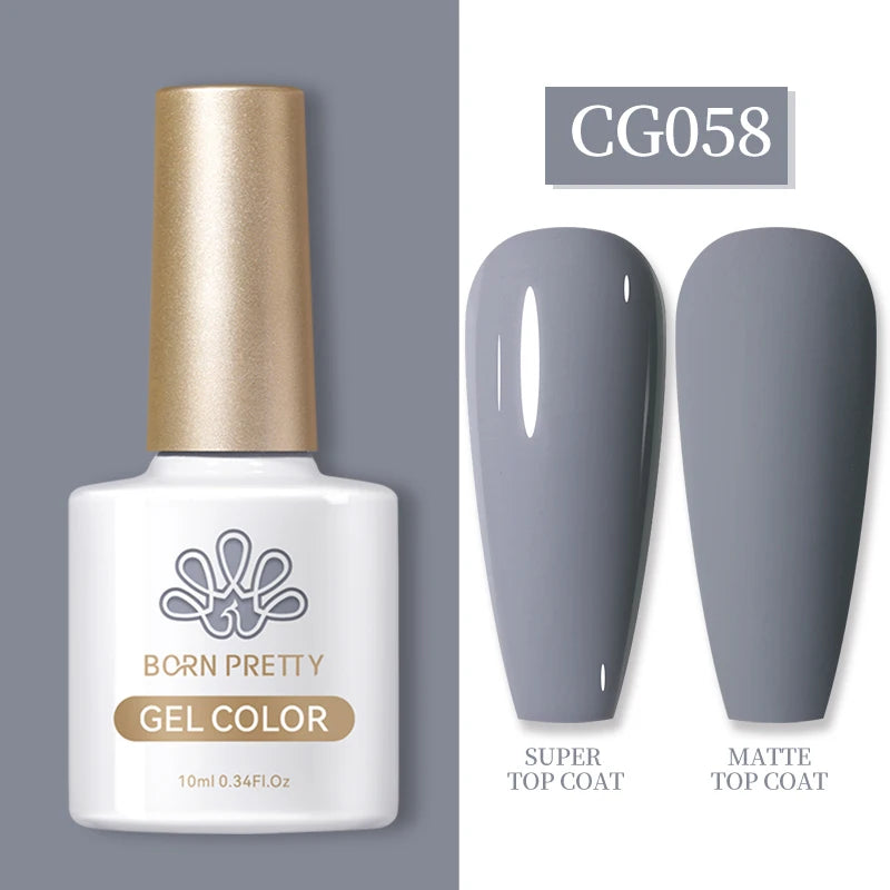 Vernis à ongles gel BORN PRETTY 10 ml, 130 couleurs, semi-permanent, semi-dissolvable, UV, base et top coat.