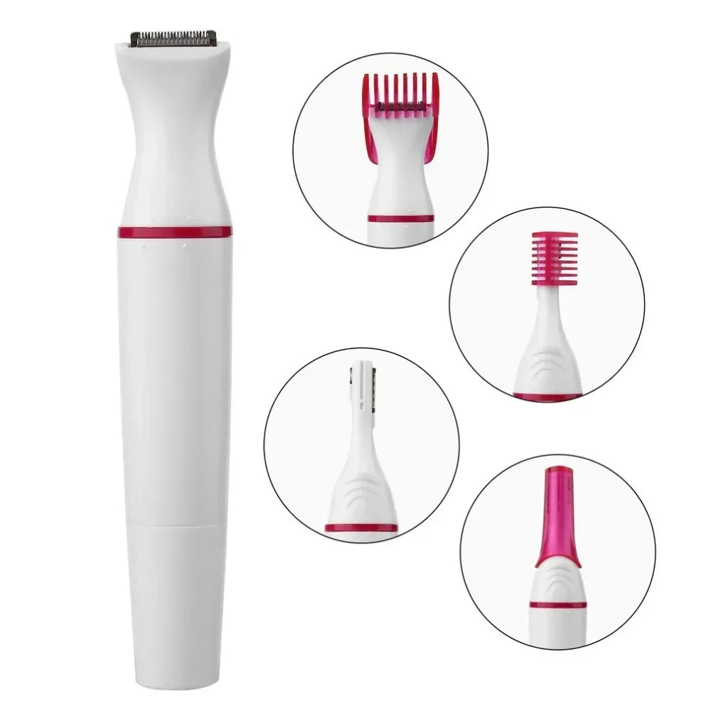 5 In 1 Set Women Epilator Female Eyebrow Trimmer Lady Shaver Hair Removal Shaver Machine Face Depilador Bikini Depilatory Tool