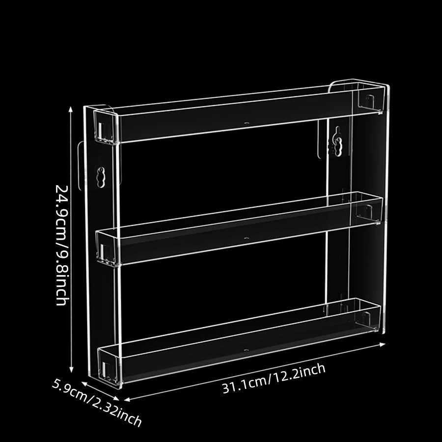 3-Tier Clear Acrylic Nail Polish Display & Storage Organizer