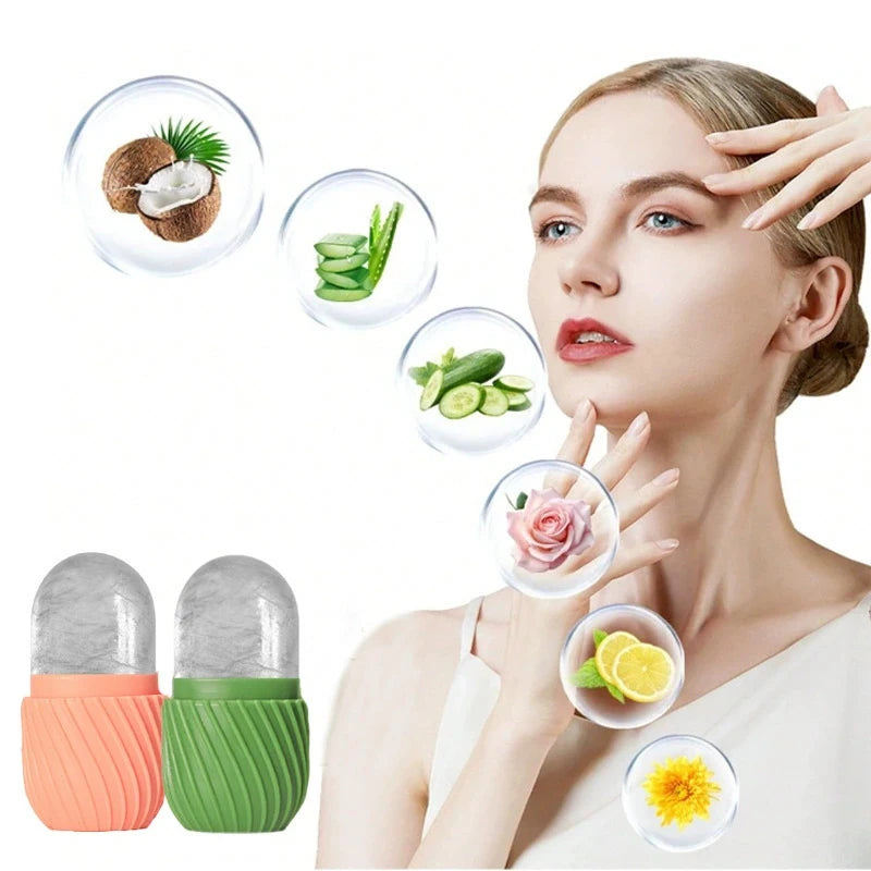 Silicone Ice Face Roller Mold Reusable Massage Skin Beauty Face Roller Reduce Puffiness Remove Dark Circles Skin Care Tools