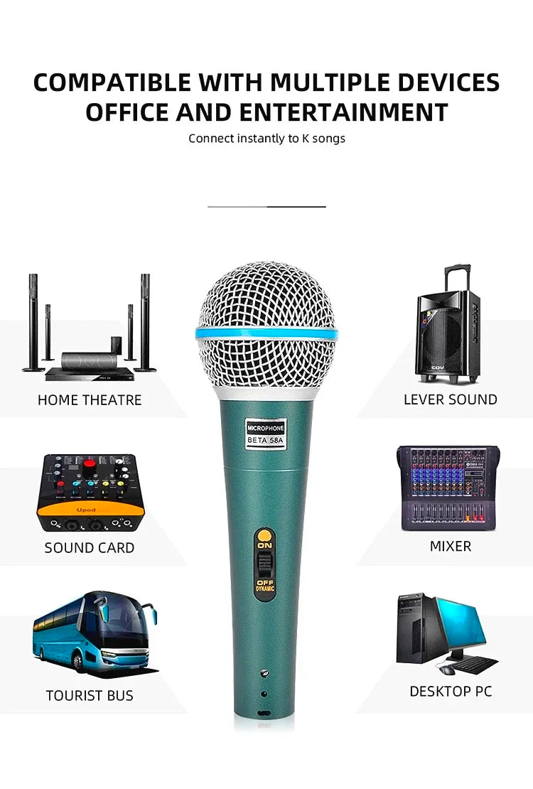 Microphone filaire professionnel - Karaoké, jeux vidéo et streaming en direct