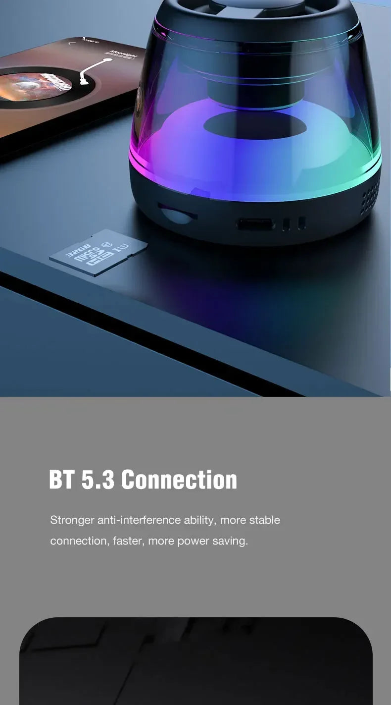 Magnetic Bluetooth Speaker RGB Mini Portable Speaker Magnetic Phone Holder Ring Wireless Sound Box Bluetooth Speaker Tower