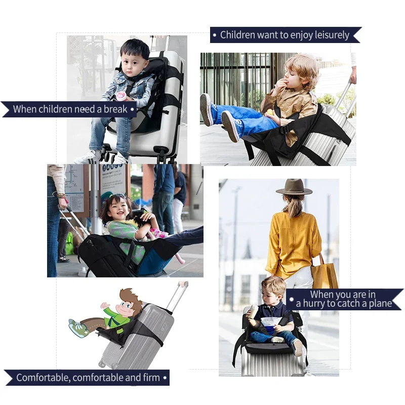 Siège enfant portable, équipement de voyage, coussin de sécurité trois points pour enfants de 1 à 8 ans