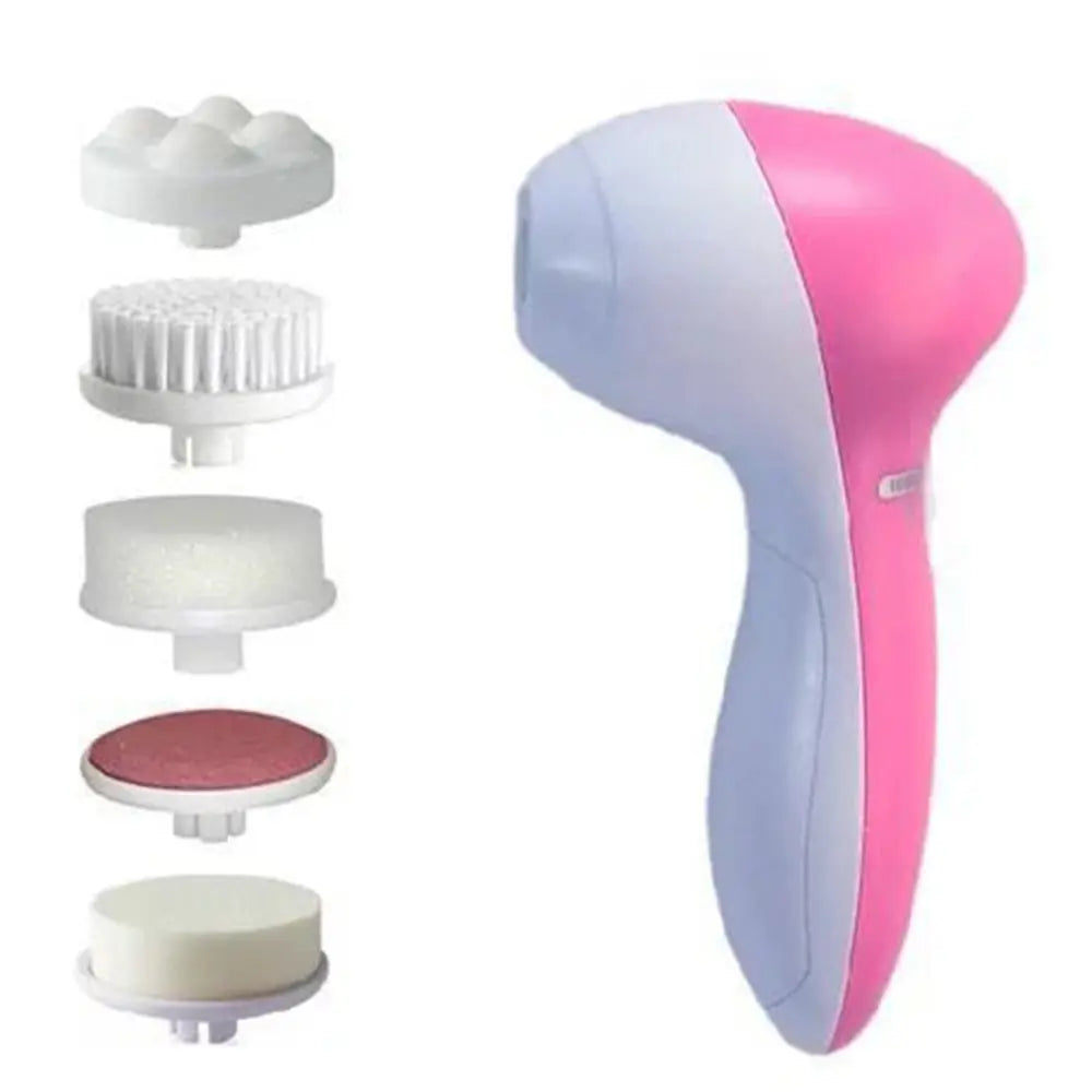 5-in-1 Electric Facial Cleansing Brush - Spa-Quality Skin Care System
