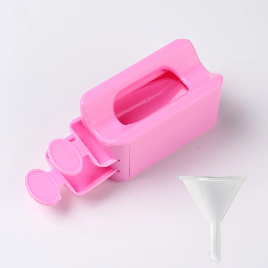 Nails Art Glitter Powder Sequins Double Layer Manicure Tool Gems Decorations Recycling Box Storage Portable Containe Accessory