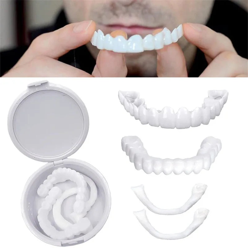 Teeth Veneers Whitening Dentures Braces Temporary False Teeth Cover Perfect Smile Comfortable Fit Denture Kit