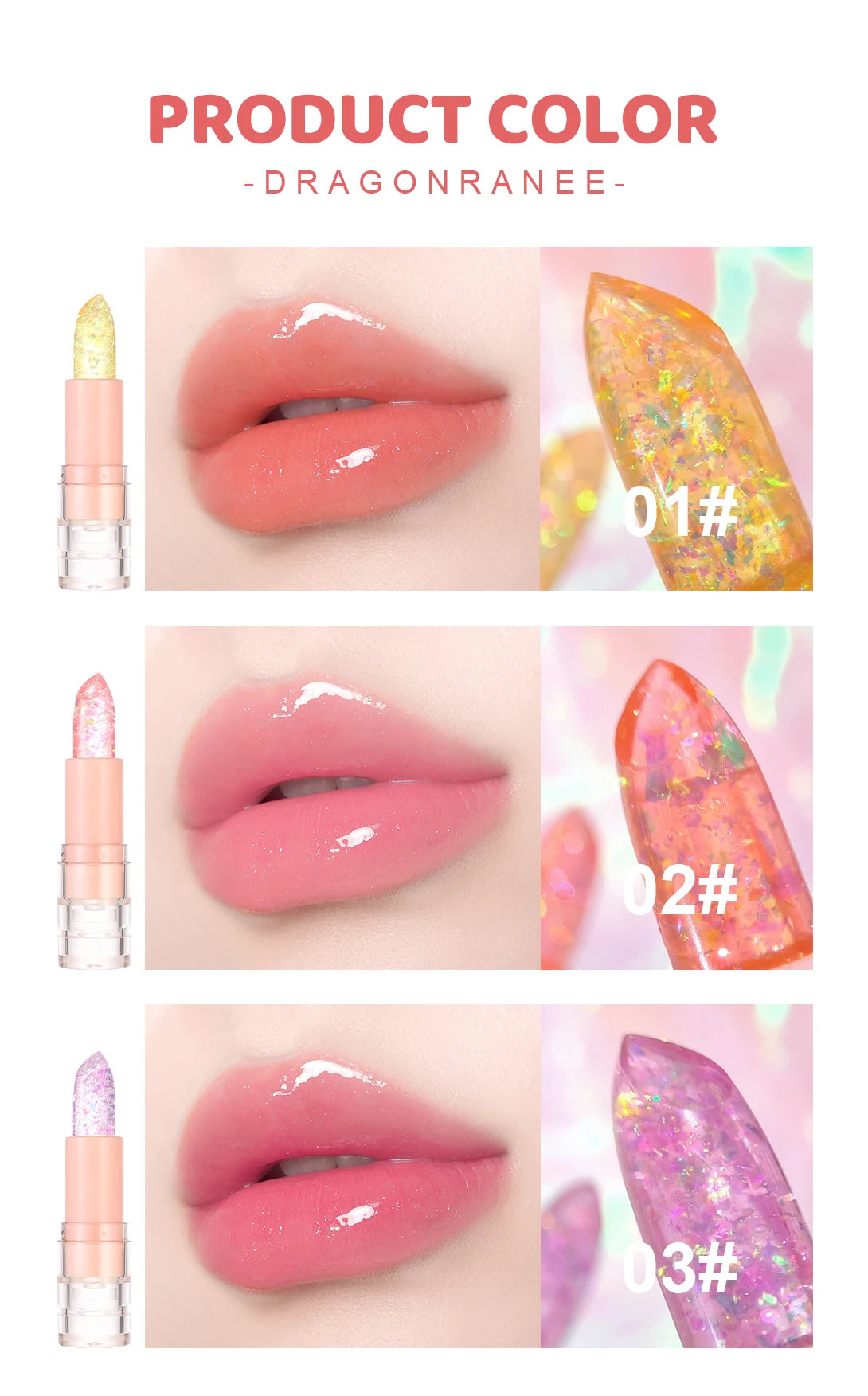 Color-Changing Glitter Lip Gloss
