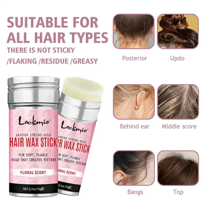 Professional Styling Wax Kit for Women,Smoothing, Broken Back Hair Mud, Anti-frizz Pomade,Messy Hairs Control Wax Rod