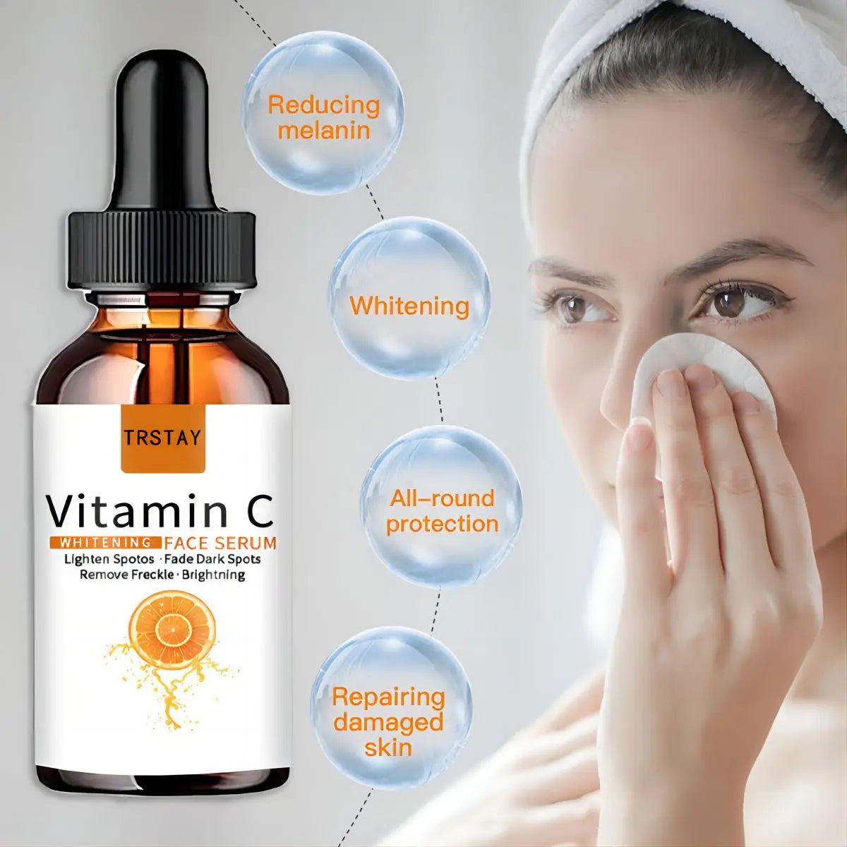 TRSTAY Vitamin C Brightening Serum - Moisturizing Face Treatment