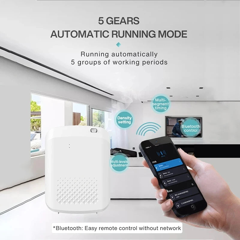 300ml WiFi Waterless Fragrance Diffuser - Smart Scent Distributor for Home & Hotel