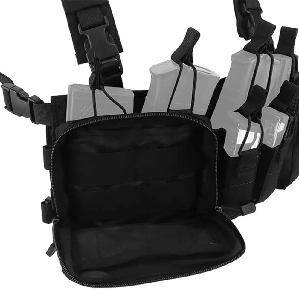 Tactical Chest Rig Vest - 500D Nylon Modular Gear for Airsoft & Hunting