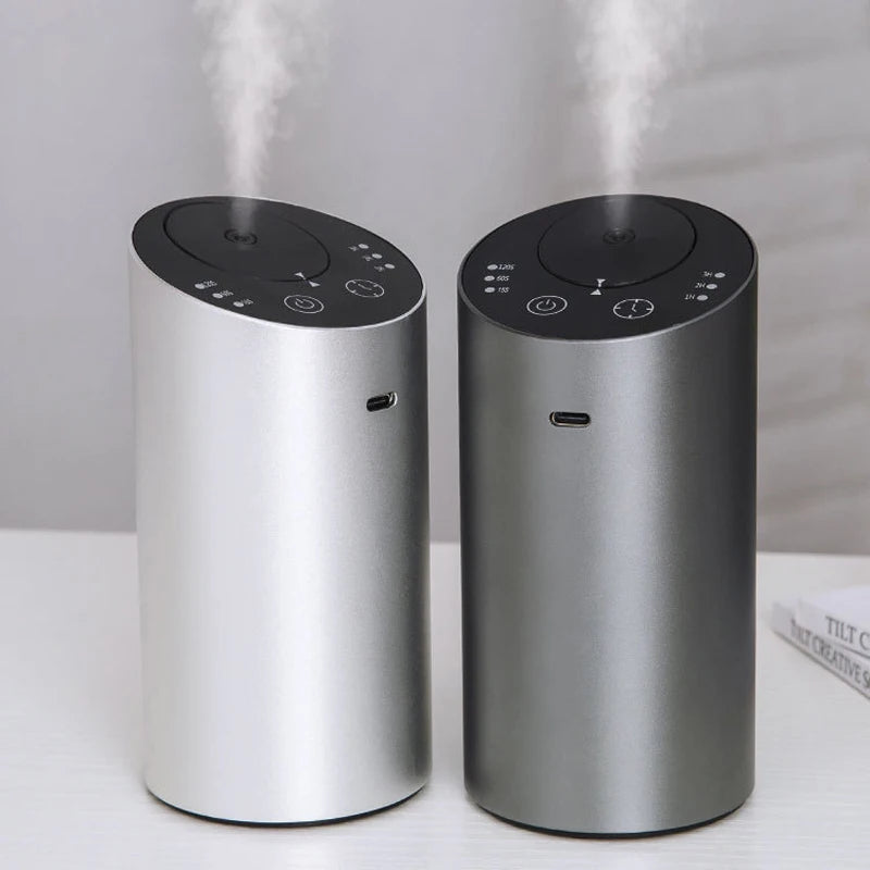 Diffuseur d'arômes sans fil pour voiture avec flacon d'huile essentielle vide de 20 ml. Diffuseur de parfum électrique rechargeable pour la maison et la chambre.