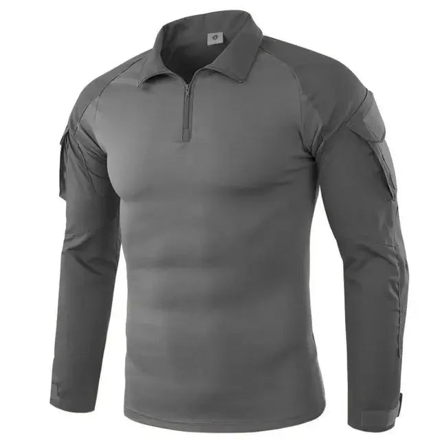 Outdoor Tactical Hiking Long Sleeve Shirt - Camouflage Combat Tee
