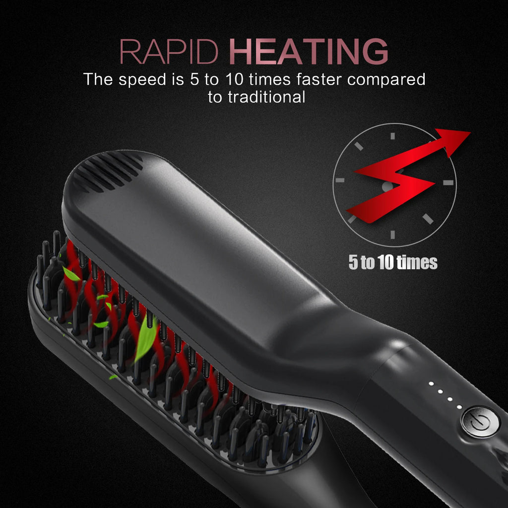 Electric Hair Straightening Brush with Ionic Technology