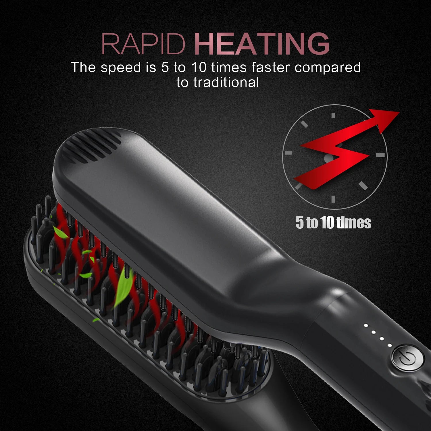 Electric Hair Straightening Brush with Ionic Technology