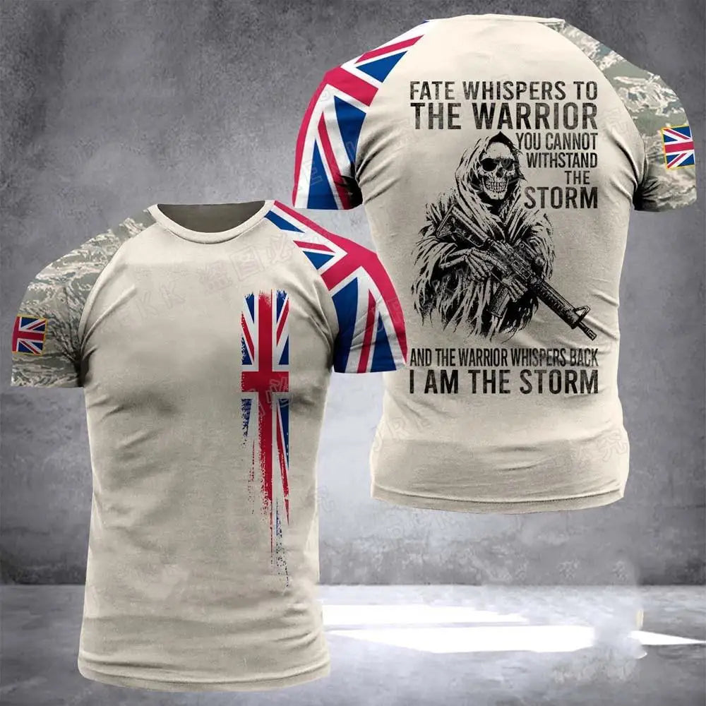 British Soldier Army Veteran T-Shirt - 3D Printed Camouflage Tee