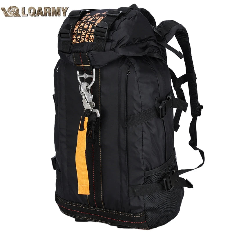 LQARMY Military Tactical Backpack Army Rucksack Camping Hiking Climbing Gear Bushcraft Travel Bags Durable Sports Backpacks
