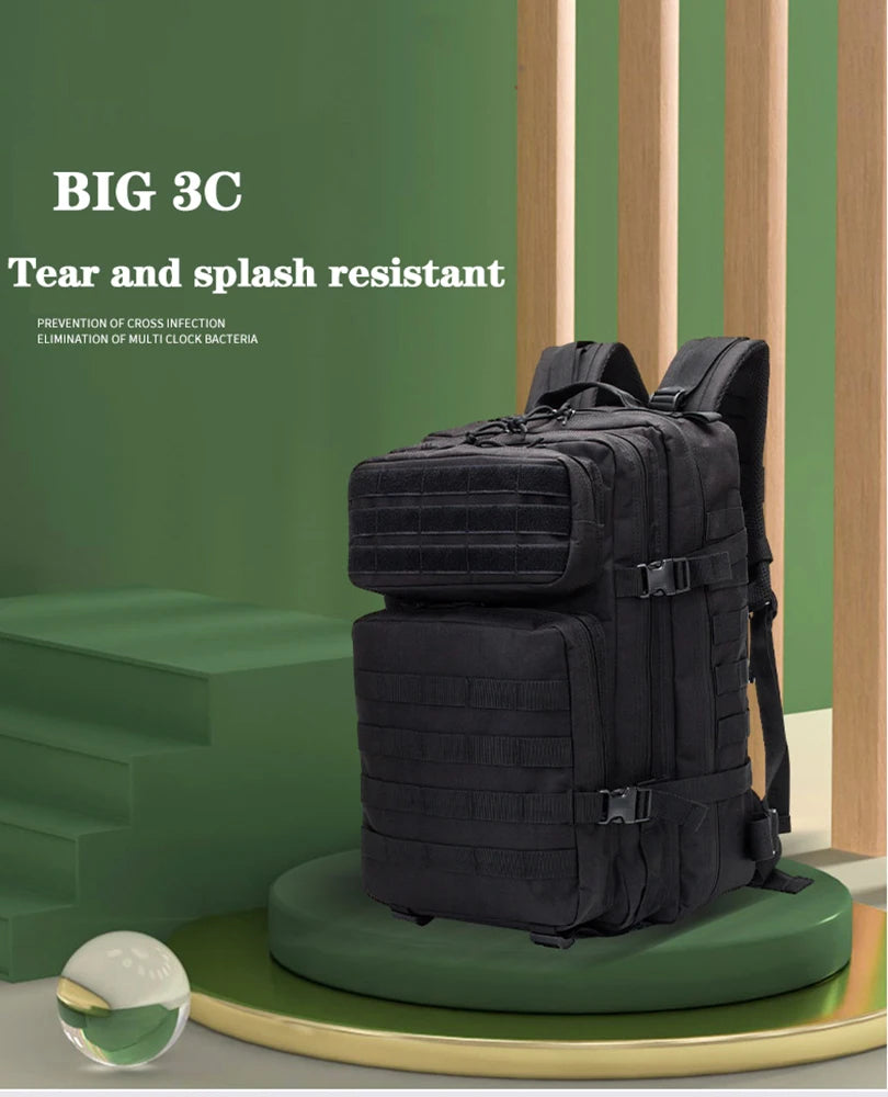 40L Waterproof Tactical Backpack with MOLLE System