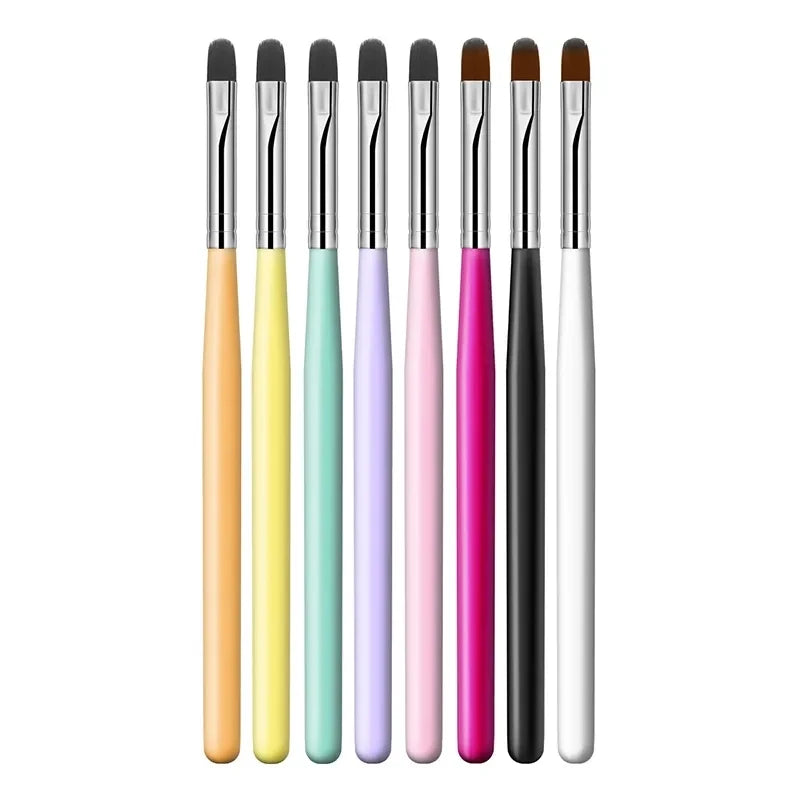Pinceau professionnel en bois pour nail art - Extension de gel UV et peinture acrylique