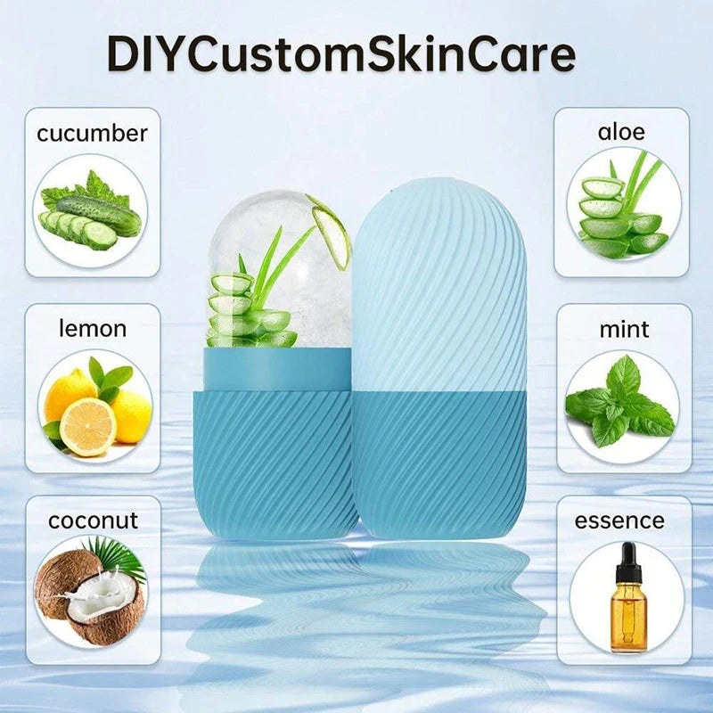 Silicone Ice Face Roller Mold Reusable Massage Skin Beauty Face Roller Reduce Puffiness Remove Dark Circles Skin Care Tools
