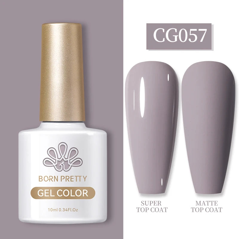 BORN PRETTY 10ml Gel Nail Polish Gel 130 Colors Semi Permanent Solid Nail Gel Varnish Soak Off UV Gel for Base Top Coat