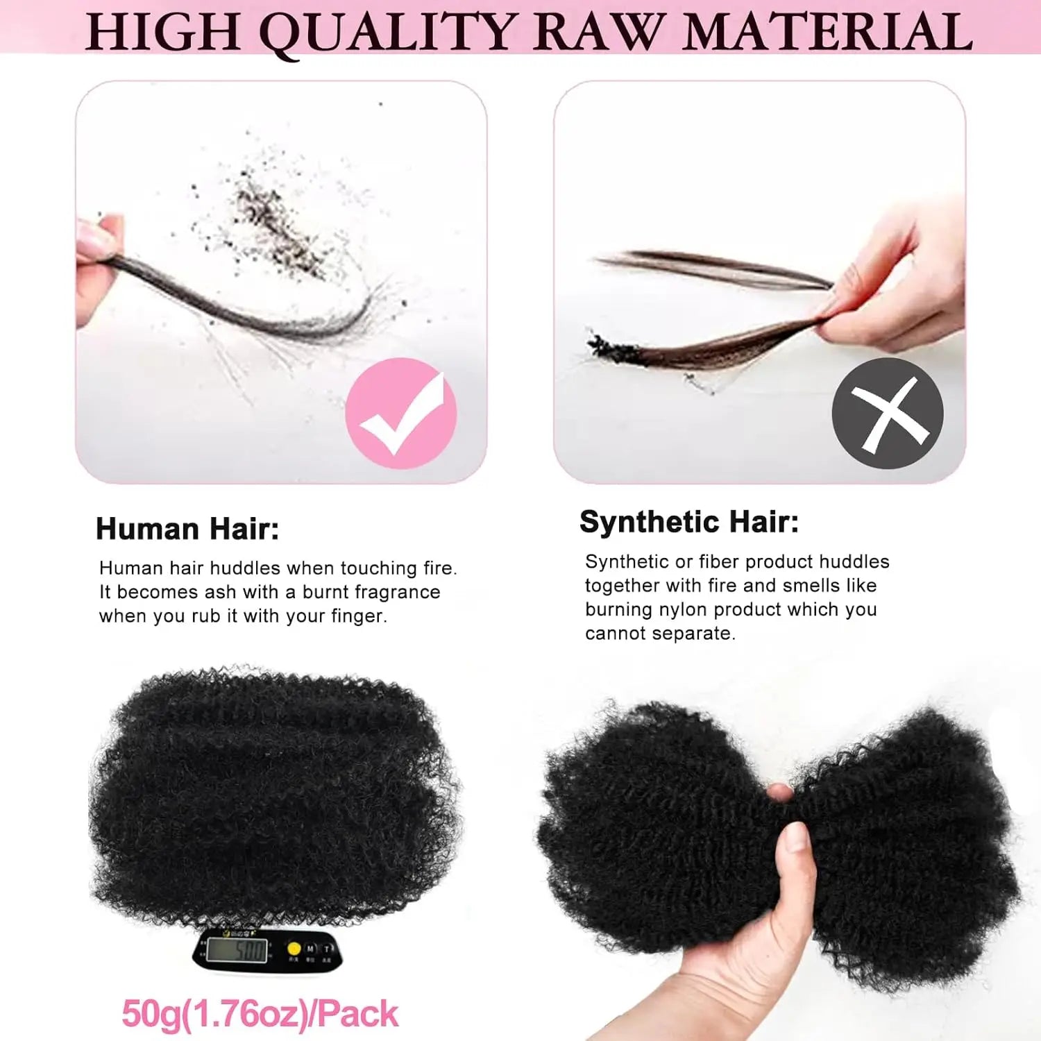 Human Braiding Hair for Boho Braids Afro Curl Human Hair Bulk for Braiding Wet and Wavy Brazilian Virgin Human Hair for Braiding
