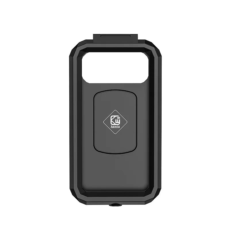 Étui de support de téléphone étanche pour potence de moto, fixation sur rotule de 2,5 cm (1 pouce), antivol, avec base en aluminium pour fourches de 11,9 à 17,3 cm (4,7 à 6,8 pouces).