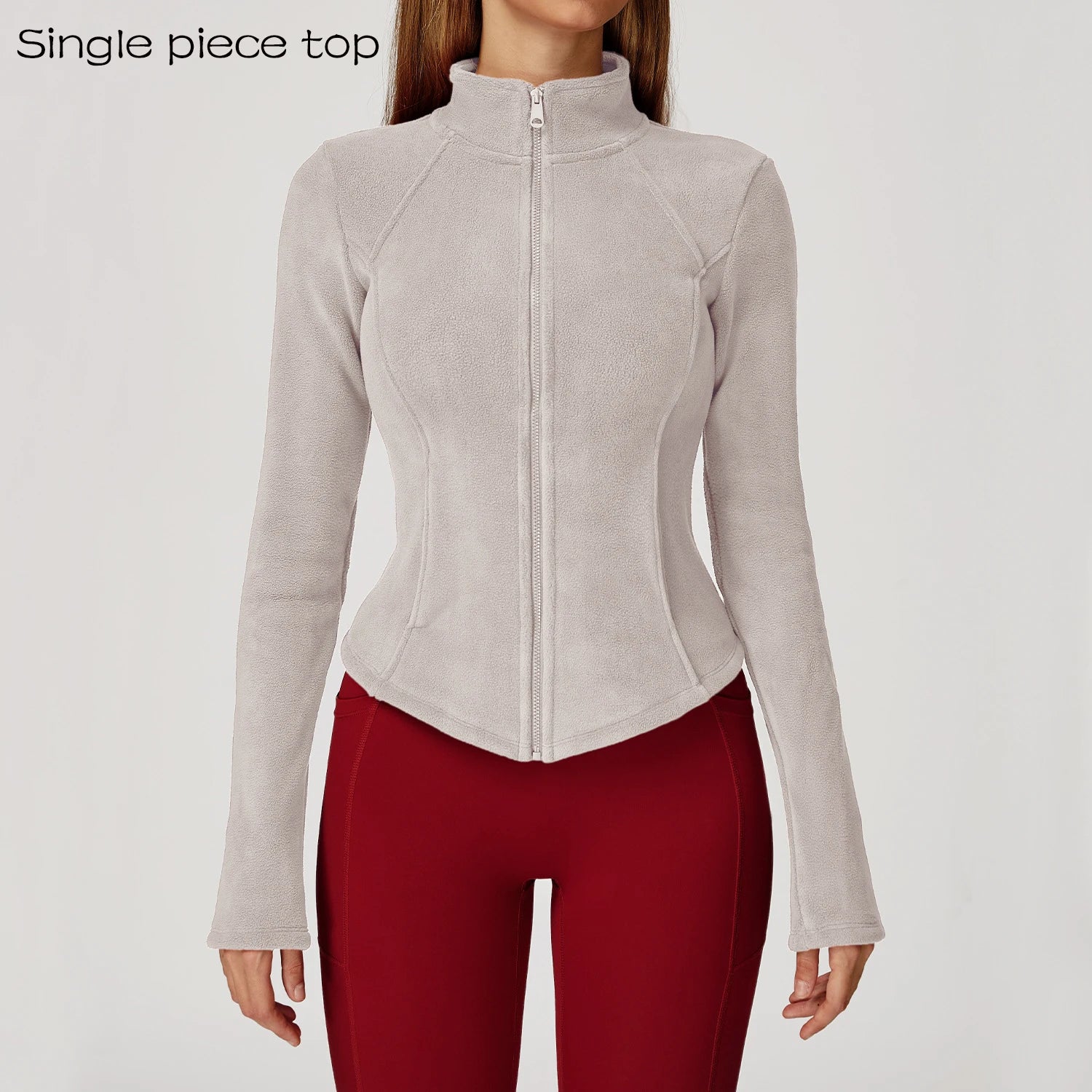 Sports Jacket Long Sleeve Women Zip Fitness Yoga Shirt Winter Warm Gym Top Activewear Running Coats Workout Clothes For Cycling