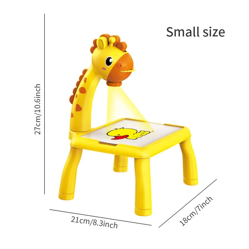 Kids Drawing Projector Toy with Light & Music