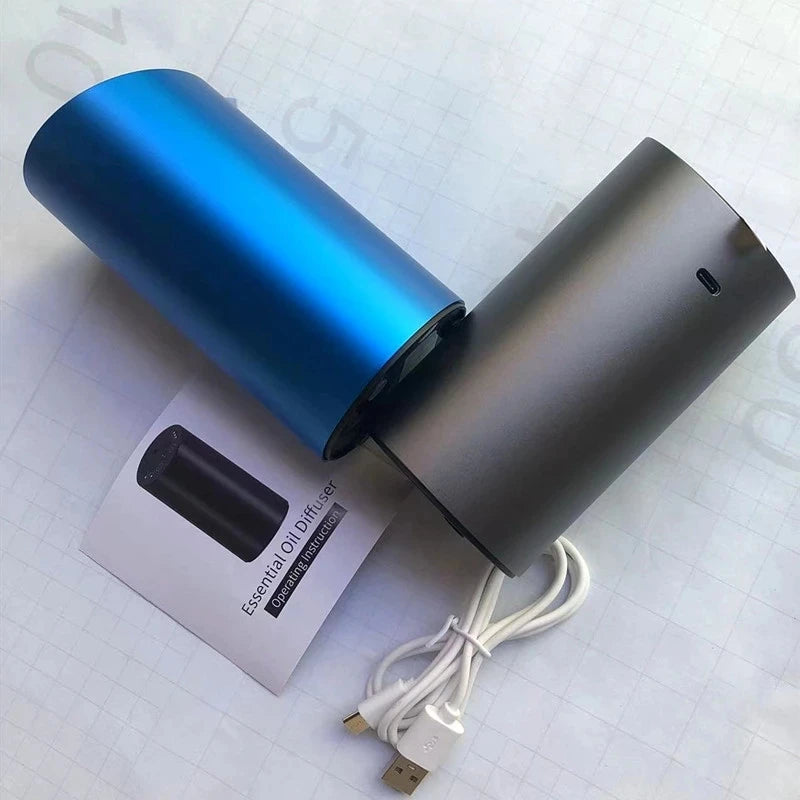 Diffuseur d'arômes sans fil pour voiture avec flacon d'huile essentielle vide de 20 ml. Diffuseur de parfum électrique rechargeable pour la maison et la chambre.
