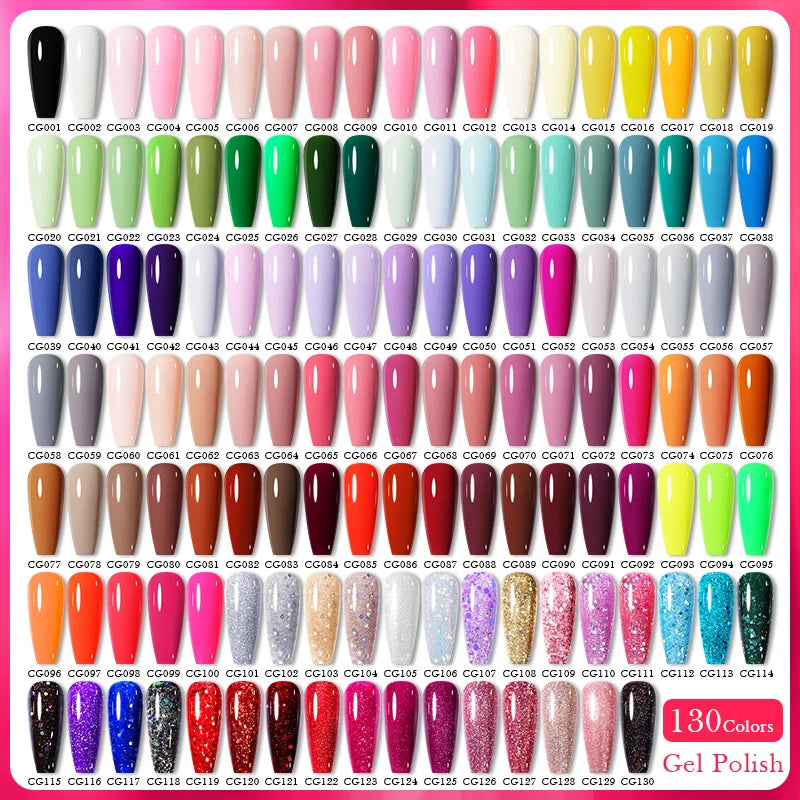 Vernis à ongles gel BORN PRETTY 10 ml, 130 couleurs, semi-permanent, semi-dissolvable, UV, base et top coat.
